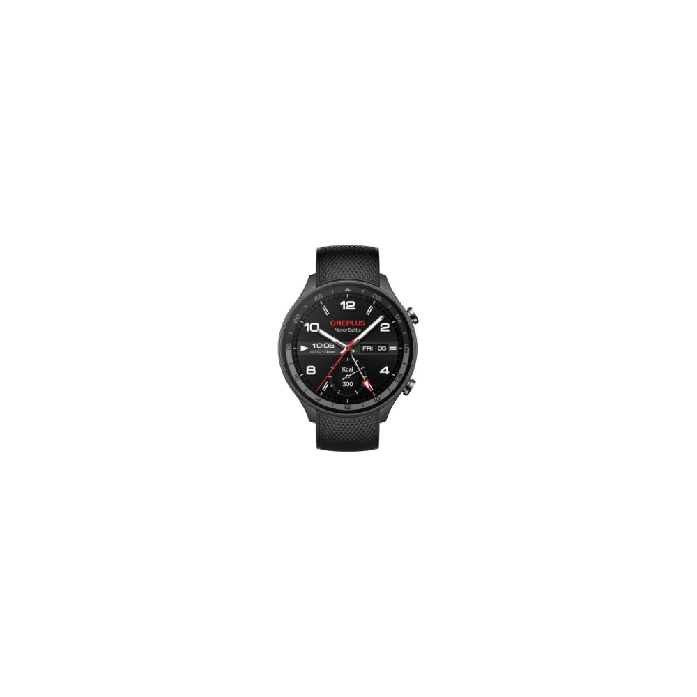 Produktbild för OnePlus Watch 2R - aluminiumlegering - smart klocka med rem - 32 GB - grå kanonmetall