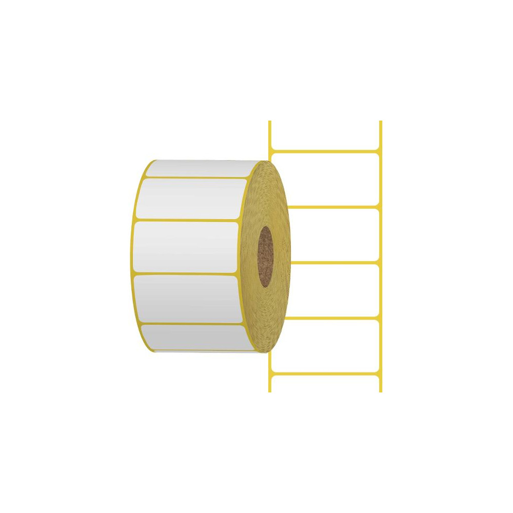 Produktbild för Thermoetikett 70x34mm kärna 40mm 1000/rl