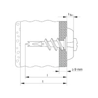 Produktbild för Fischer 24556, Väggplugg, Gipsskiva, 31 mm, 4 mm, 5 mm, 100...