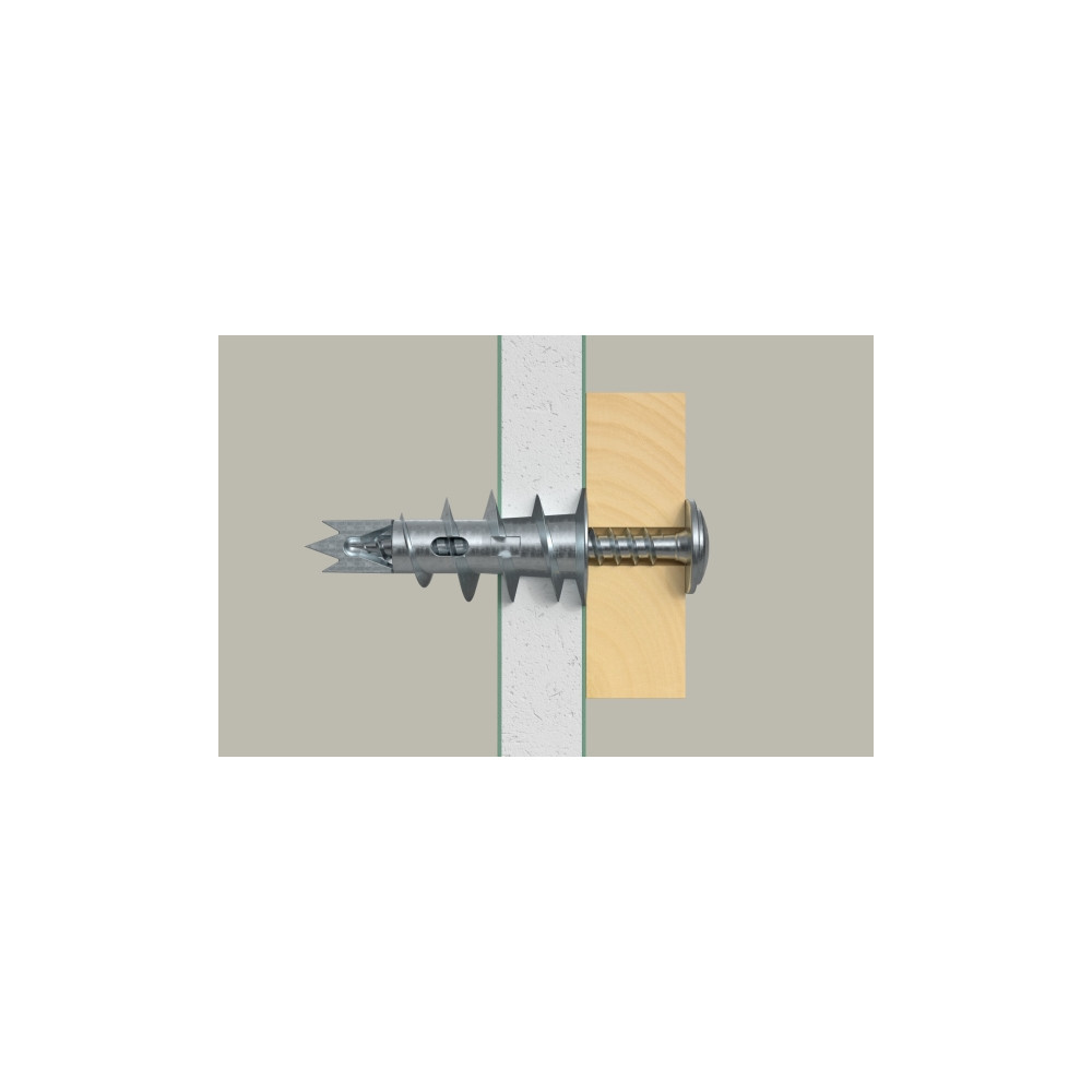 Produktbild för Fischer 24556, Väggplugg, Gipsskiva, 31 mm, 4 mm, 5 mm, 100...
