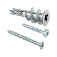 Produktbild för Fischer 24556, Väggplugg, Gipsskiva, 31 mm, 4 mm, 5 mm, 100...
