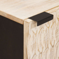 Produktbild för Nattduksbord 2 pcs Vit 40 x 33 x 46 cm Massivt mangoträ