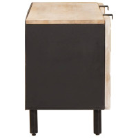 Produktbild för TV-skåp Vit Tvätt Finish 105 x 33 x 46 cm Massivt mangoträ