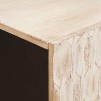 Produktbild för TV-skåp Vit Tvätt Finish 105 x 33 x 46 cm Massivt mangoträ