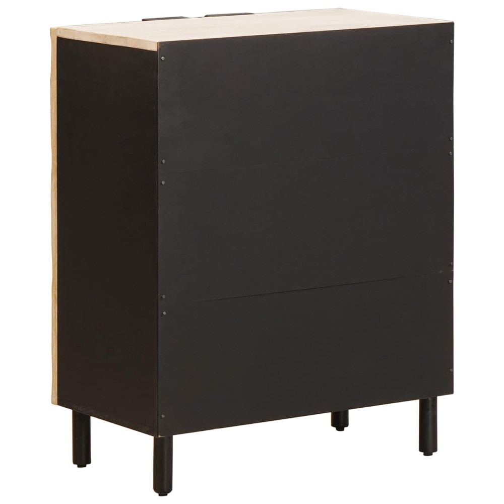 Produktbild för Sideboard Vit Tvätt Finish 60 x 33 x 75 cm Massivt mangoträ
