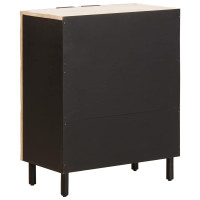 Produktbild för Sideboard Vit Tvätt Finish 60 x 33 x 75 cm Massivt mangoträ