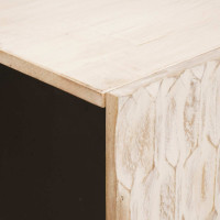 Produktbild för Sideboard Vit Tvätt Finish 60 x 33 x 75 cm Massivt mangoträ