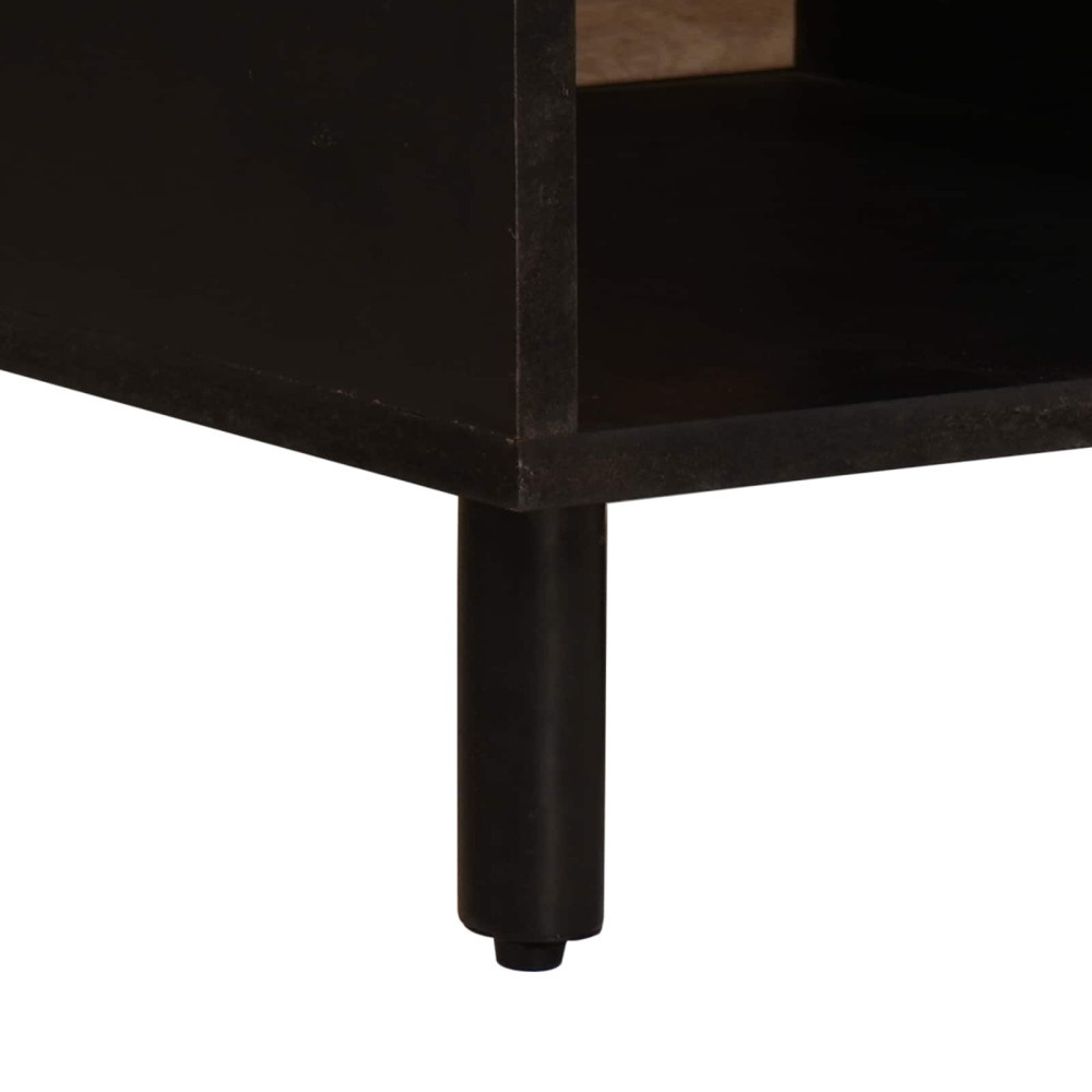 Produktbild för Kaffeebord Vit 80 x 50 x 40 cm Massivt mangoträ