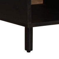 Produktbild för Kaffeebord Vit 80 x 50 x 40 cm Massivt mangoträ