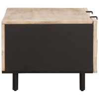 Produktbild för Kaffeebord Vit 100 x 54 x 40 cm Massivt mangoträ