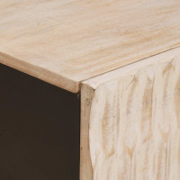 Produktbild för Kaffeebord Vit 100 x 54 x 40 cm Massivt mangoträ