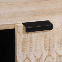 Produktbild för Kaffeebord Vit 100 x 54 x 40 cm Massivt mangoträ