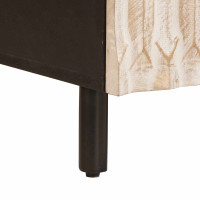 Produktbild för Kaffeebord Vit 100 x 54 x 40 cm Massivt mangoträ