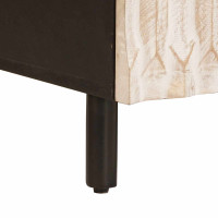 Produktbild för Kaffeebord med låda Vit 80 x 54 x 40 cm Massivt mangoträ