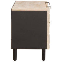 Produktbild för TV-skåp Vit Tvätt Finish 105 x 33 x 46 cm Massivt mangoträ