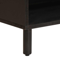 Produktbild för TV-skåp Vit Tvätt Finish 80 x 33 x 46 cm Massivt mangoträ