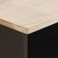 Produktbild för TV-skåp Vit Tvätt Finish 100 x 33 x 46 cm Massivt mangoträ