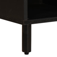 Produktbild för TV-skåp Vit Tvätt Finish 80 x 33 x 46 cm Massivt mangoträ