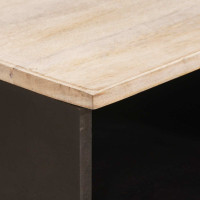 Produktbild för TV-skåp Vit Tvätt Finish 100 x 33 x 46 cm Massivt mangoträ