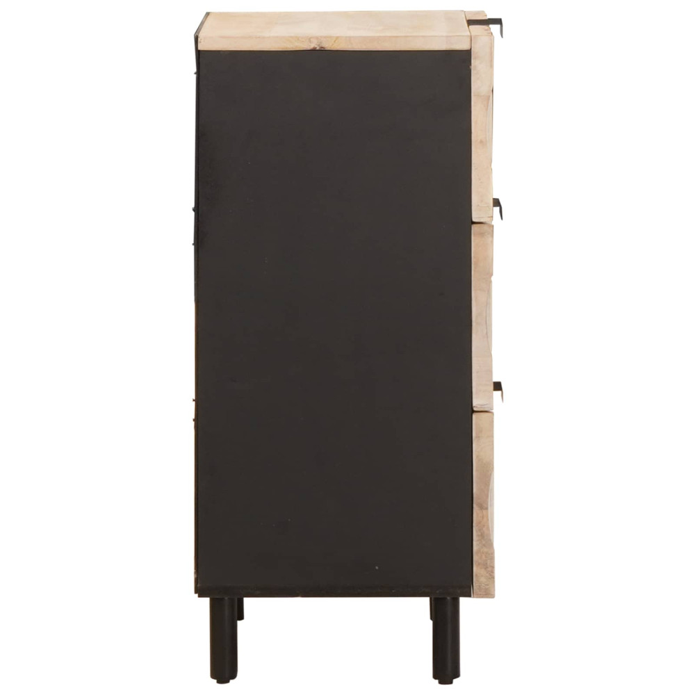 Produktbild för Sideboard Vit Tvätt Finish 40 x 33 x 75 cm Massivt mangoträ
