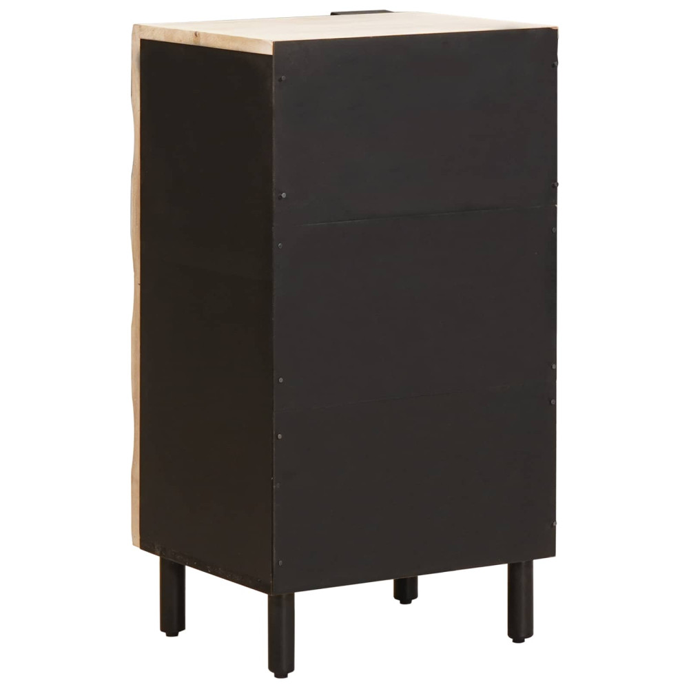 Produktbild för Sideboard Vit Tvätt Finish 40 x 33 x 75 cm Massivt mangoträ