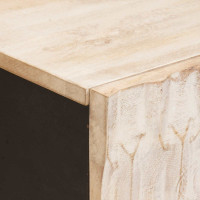 Produktbild för Sideboard Vit Tvätt Finish 40 x 33 x 75 cm Massivt mangoträ