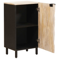 Produktbild för Sideboard Vit Tvätt Finish 40 x 33 x 75 cm Massivt mangoträ