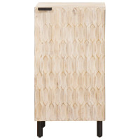 Produktbild för Sideboard Vit Tvätt Finish 40 x 33 x 75 cm Massivt mangoträ