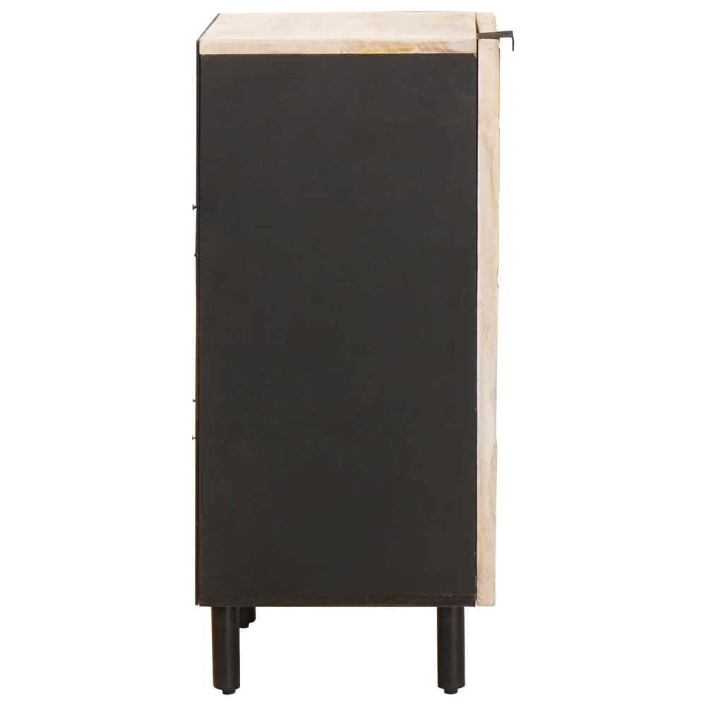 Produktbild för Sideboard Vit Tvätt Finish 40 x 33 x 75 cm Massivt mangoträ