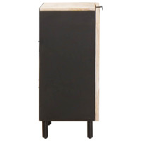 Produktbild för Sideboard Vit Tvätt Finish 40 x 33 x 75 cm Massivt mangoträ