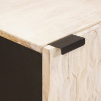 Produktbild för Sideboard Vit Tvätt Finish 40 x 33 x 75 cm Massivt mangoträ