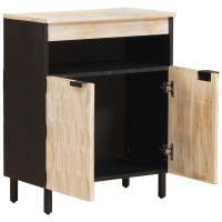 Produktbild för Sideboard Vit Tvätt Finish 60 x 33 x 75 cm Massivt mangoträ