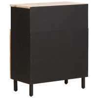 Produktbild för Sideboard Vit Tvätt Finish 60 x 33 x 75 cm Massivt mangoträ