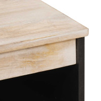 Produktbild för Sideboard Vit Tvätt Finish 60 x 33 x 75 cm Massivt mangoträ
