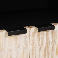 Produktbild för Sideboard Vit Tvätt Finish 60 x 33 x 75 cm Massivt mangoträ