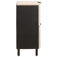 Produktbild för Sideboard Vit Tvätt Finish 60 x 33 x 75 cm Massivt mangoträ