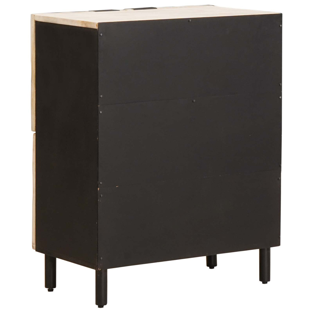 Produktbild för Sideboard Vit Tvätt Finish 60 x 33 x 75 cm Massivt mangoträ
