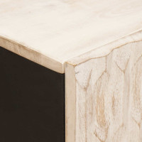 Produktbild för Sideboard Vit Tvätt Finish 60 x 33 x 75 cm Massivt mangoträ