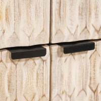 Produktbild för Sideboard Vit Tvätt Finish 60 x 33 x 75 cm Massivt mangoträ