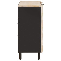 Produktbild för Sideboard Vit Tvätt Finish 90 x 33 x 75 cm Massivt mangoträ