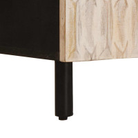 Produktbild för Sideboard Vit Tvätt Finish 90 x 33 x 75 cm Massivt mangoträ