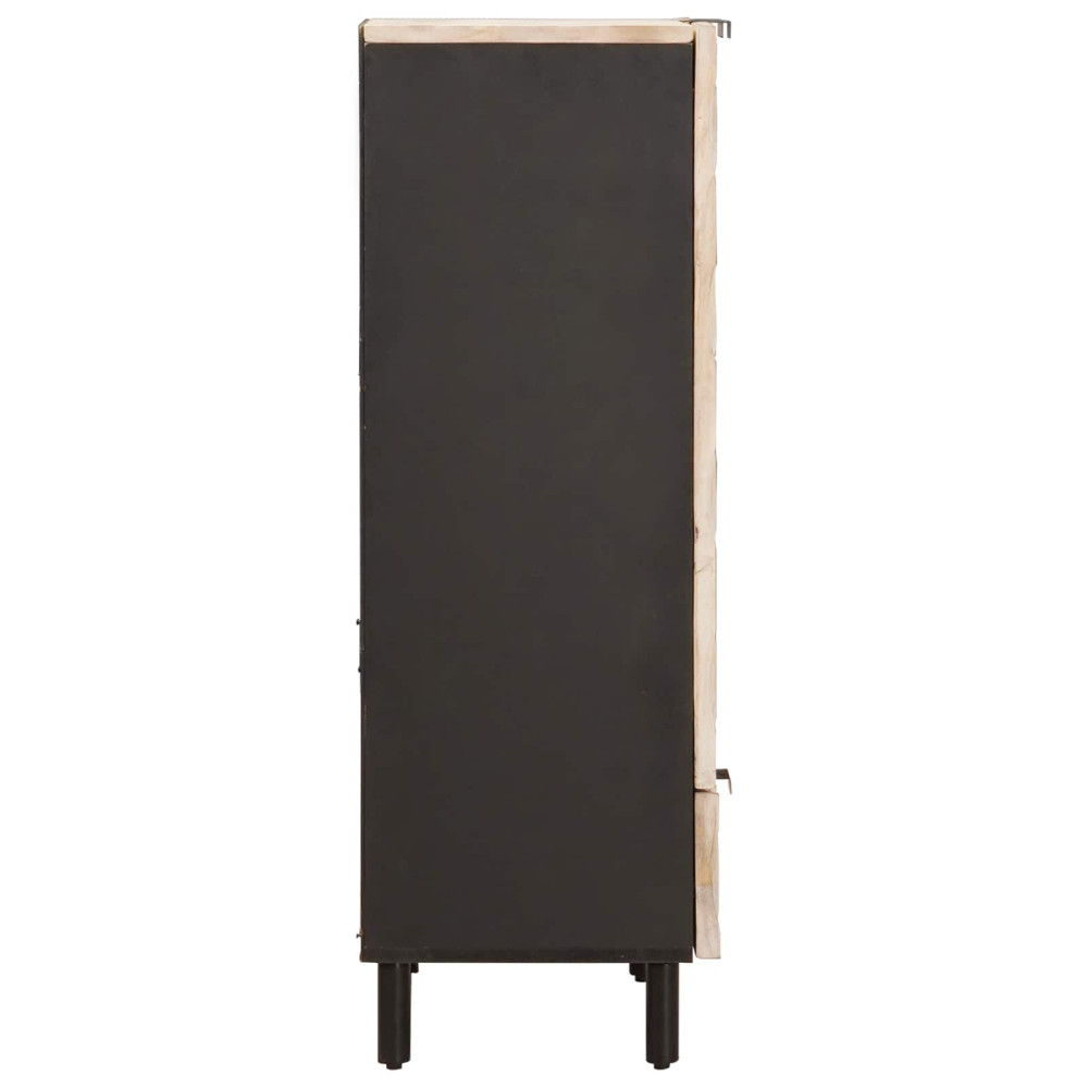 Produktbild för Skåp Vit Tvätt Finish 60 x 33 x 100 cm Massivt mangoträ