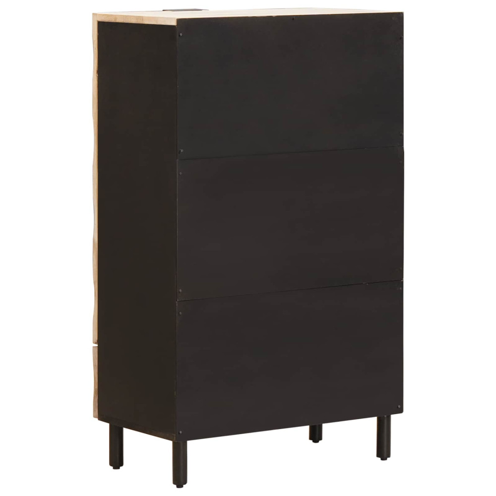 Produktbild för Skåp Vit Tvätt Finish 60 x 33 x 100 cm Massivt mangoträ