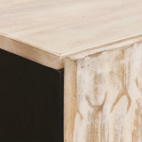 Produktbild för Skåp Vit Tvätt Finish 60 x 33 x 100 cm Massivt mangoträ