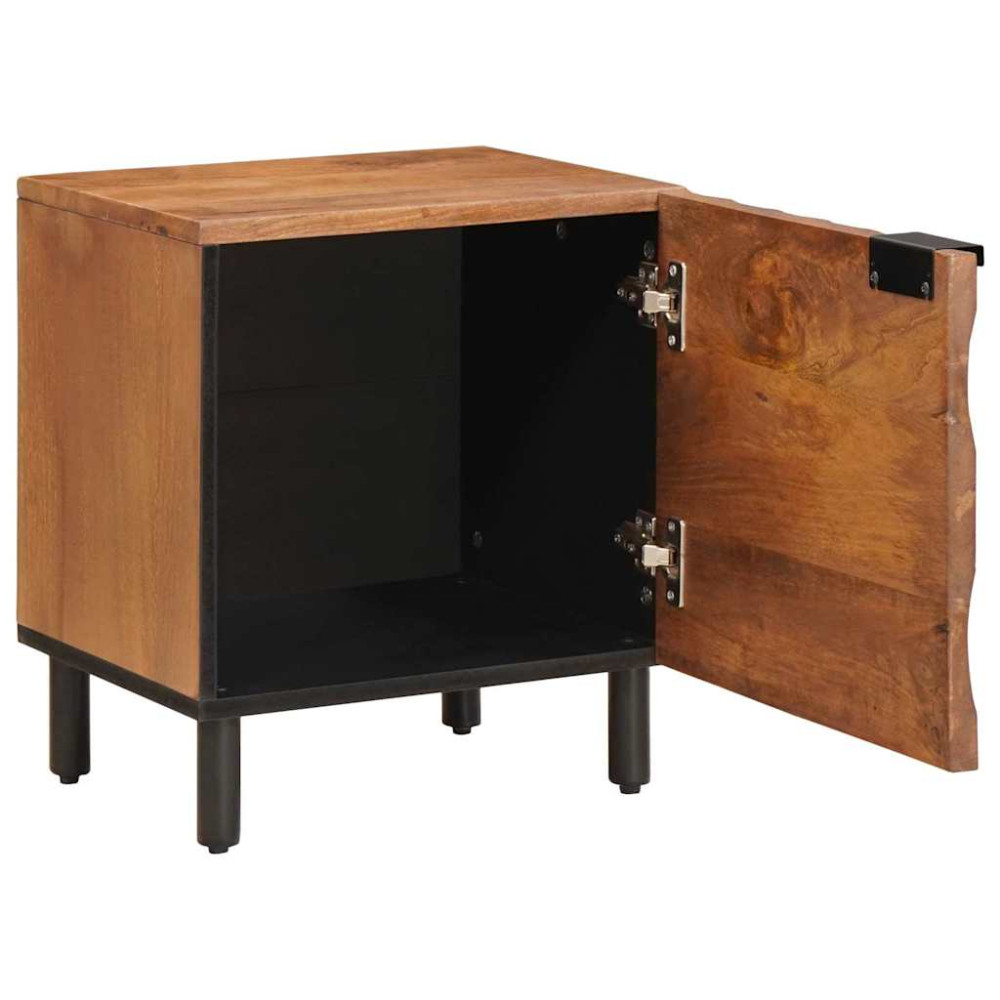Produktbild för Nattduksbord 2 pcs Brun 40 x 33 x 46 cm Massivt mangoträ