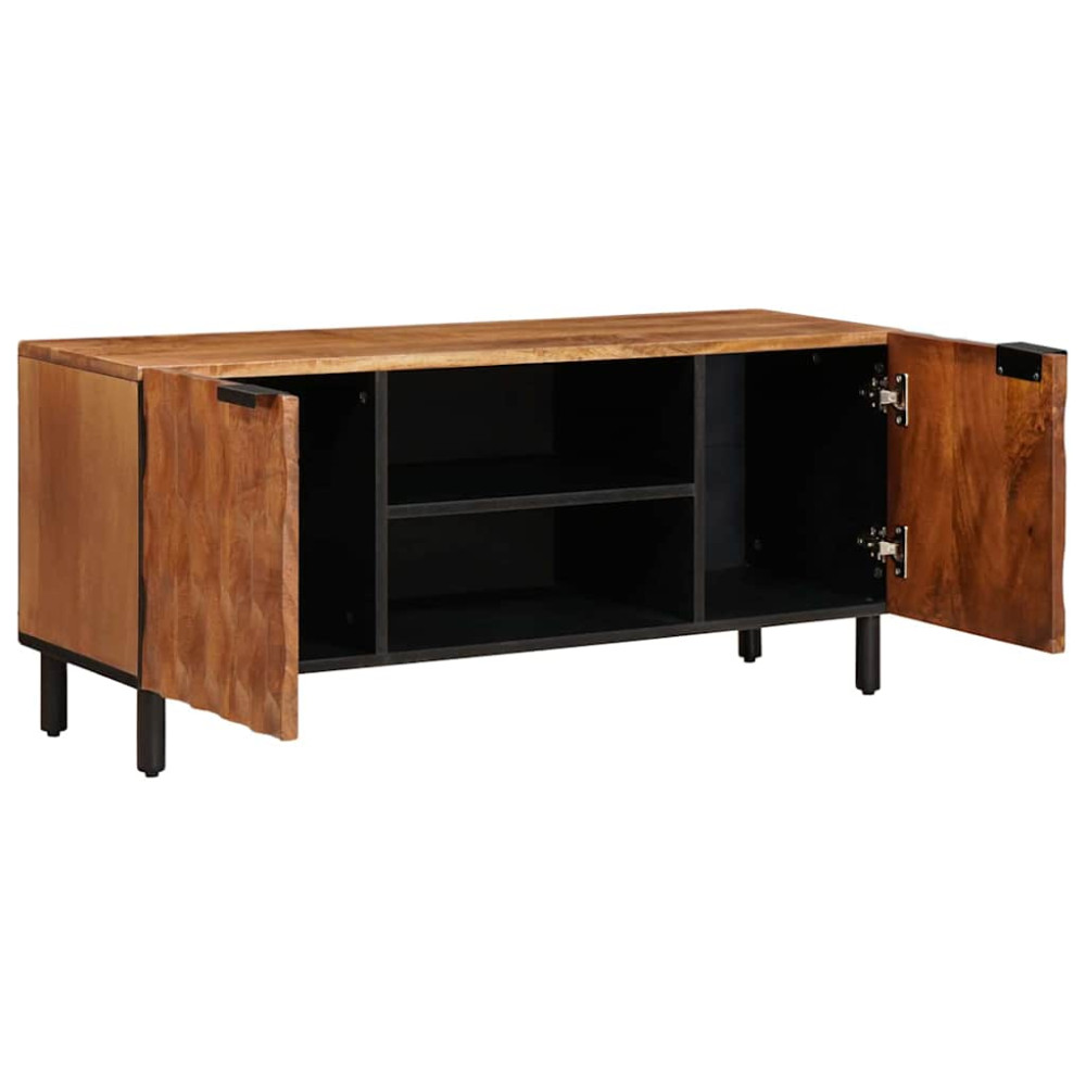 Produktbild för TV-skåp Acacia Brun Finish 105 x 33 x 46 cm Massivt mangoträ