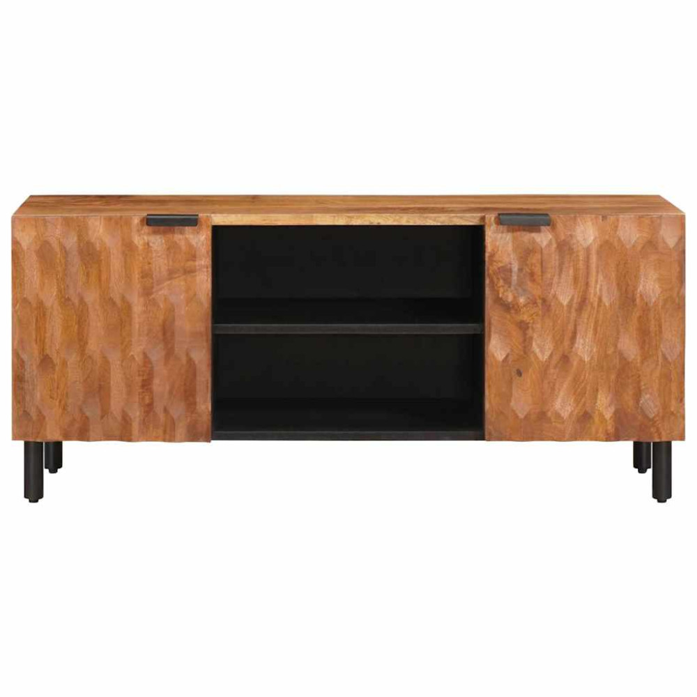 Produktbild för TV-skåp Acacia Brun Finish 105 x 33 x 46 cm Massivt mangoträ