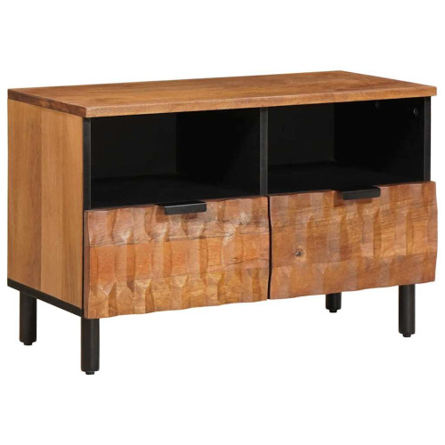 vidaXL TV-skåp Acacia Brun Finish 70 x 33 x 46 cm Massivt mangoträ