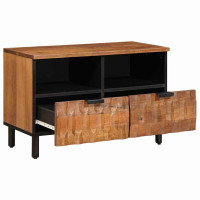Produktbild för TV-skåp Acacia Brun Finish 70 x 33 x 46 cm Massivt mangoträ