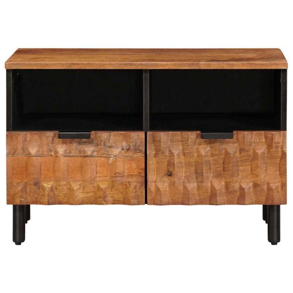 Produktbild för TV-skåp Acacia Brun Finish 70 x 33 x 46 cm Massivt mangoträ